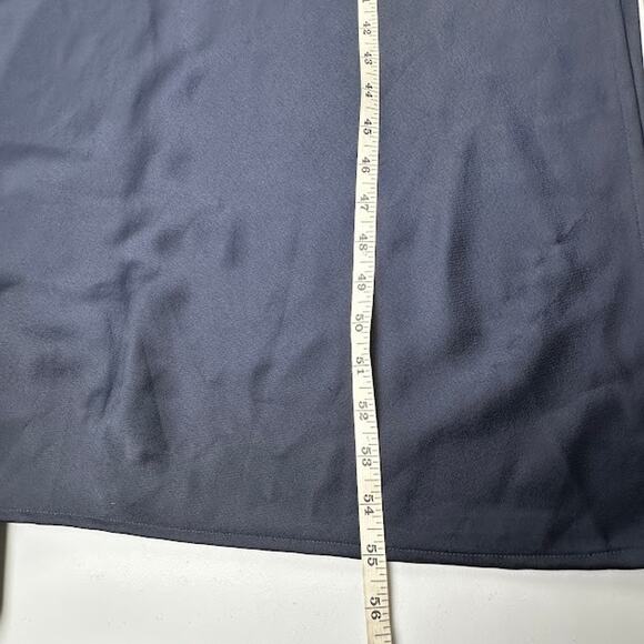 BHLDN Dress Womens 16 Navy Cali Satin Cowl Neck Midi Slip Cocktail Wedding - Picture 14 of 16